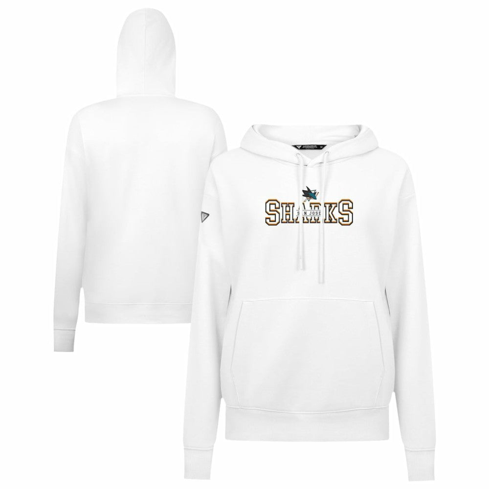 San Jose Sharks Levelwear Women's Adorn Journey Pullover Hoodie White