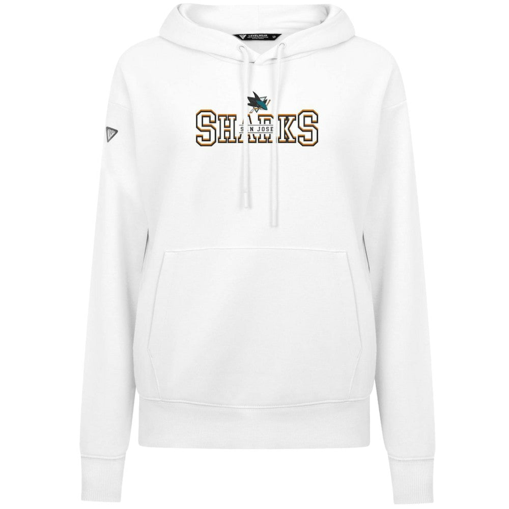 San Jose Sharks Levelwear Women's Adorn Journey Pullover Hoodie White