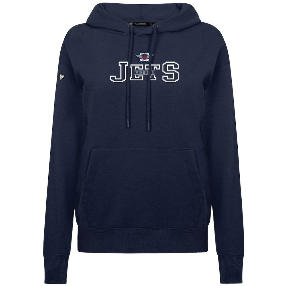 Winnipeg Jets Levelwear Women's Adorn Journey Pullover Hoodie Navy