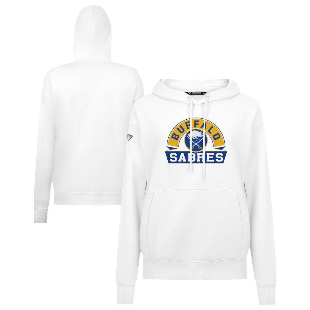 Buffalo Sabres Levelwear Women's Adorn Banner Arch Pullover Hoodie White
