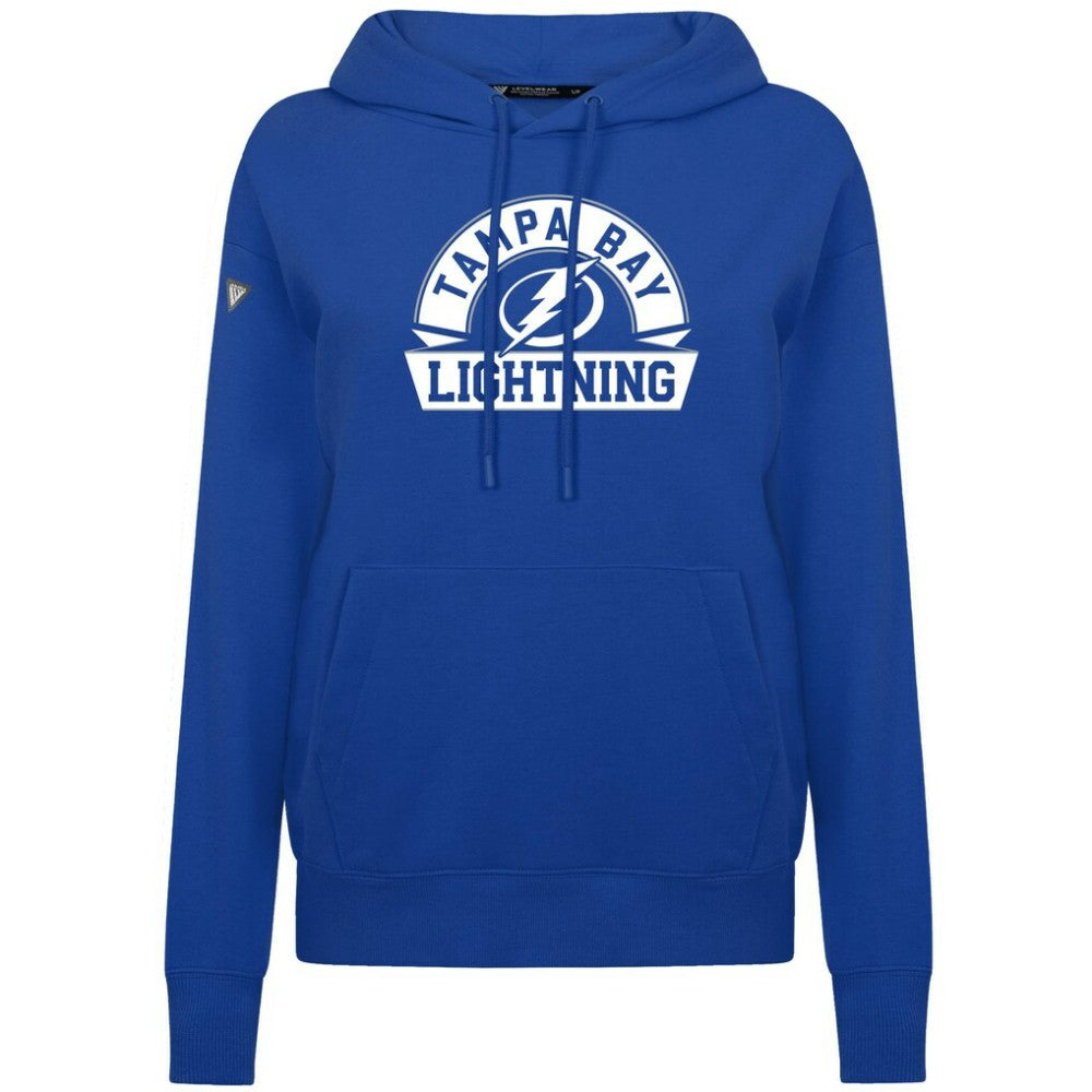 Tampa Bay Lightning Levelwear Women's Adorn Banner Arch Pullover Hoodie Royal