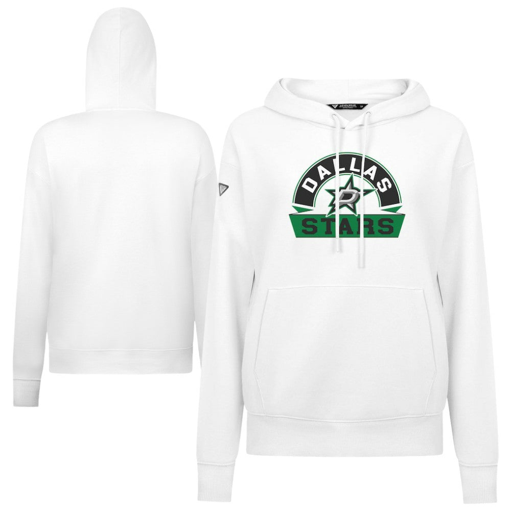 Dallas Stars Levelwear Women's Adorn Banner Arch Pullover Hoodie White