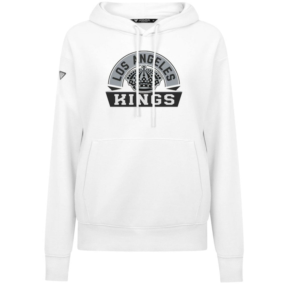 Los Angeles Kings Levelwear Women's Adorn Banner Arch Pullover Hoodie White