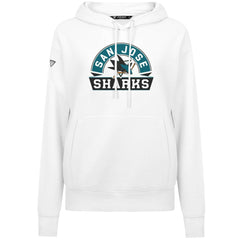 San Jose Sharks Levelwear Women's Adorn Banner Arch Pullover Hoodie White