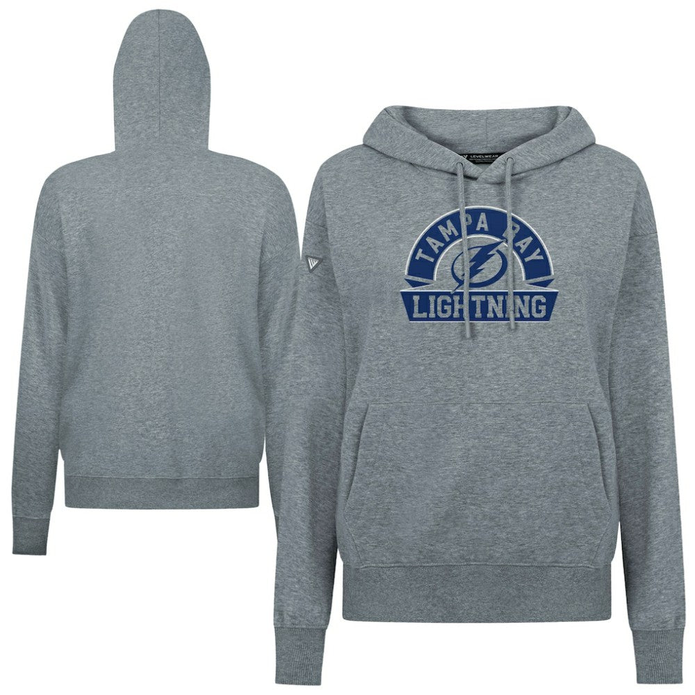 Tampa Bay Lightning Levelwear Women's Adorn Banner Arch Pullover Hoodie Gray