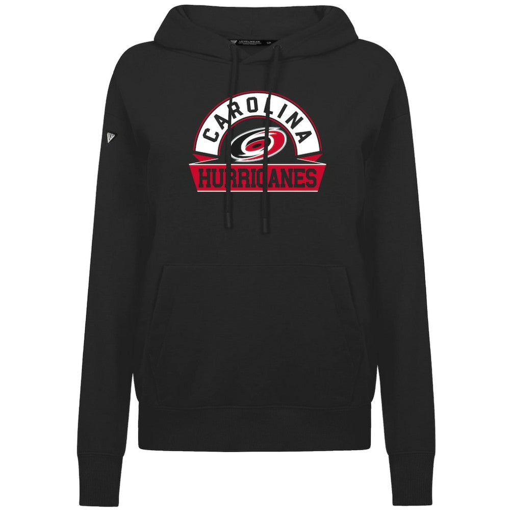 Carolina Hurricanes Levelwear Women's Adorn Banner Arch Pullover Hoodie Black
