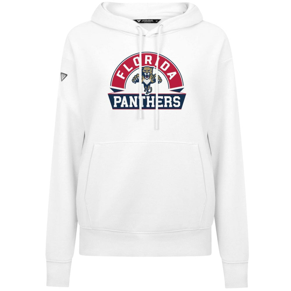 Florida Panthers Levelwear Women's Adorn Banner Arch Pullover Hoodie White