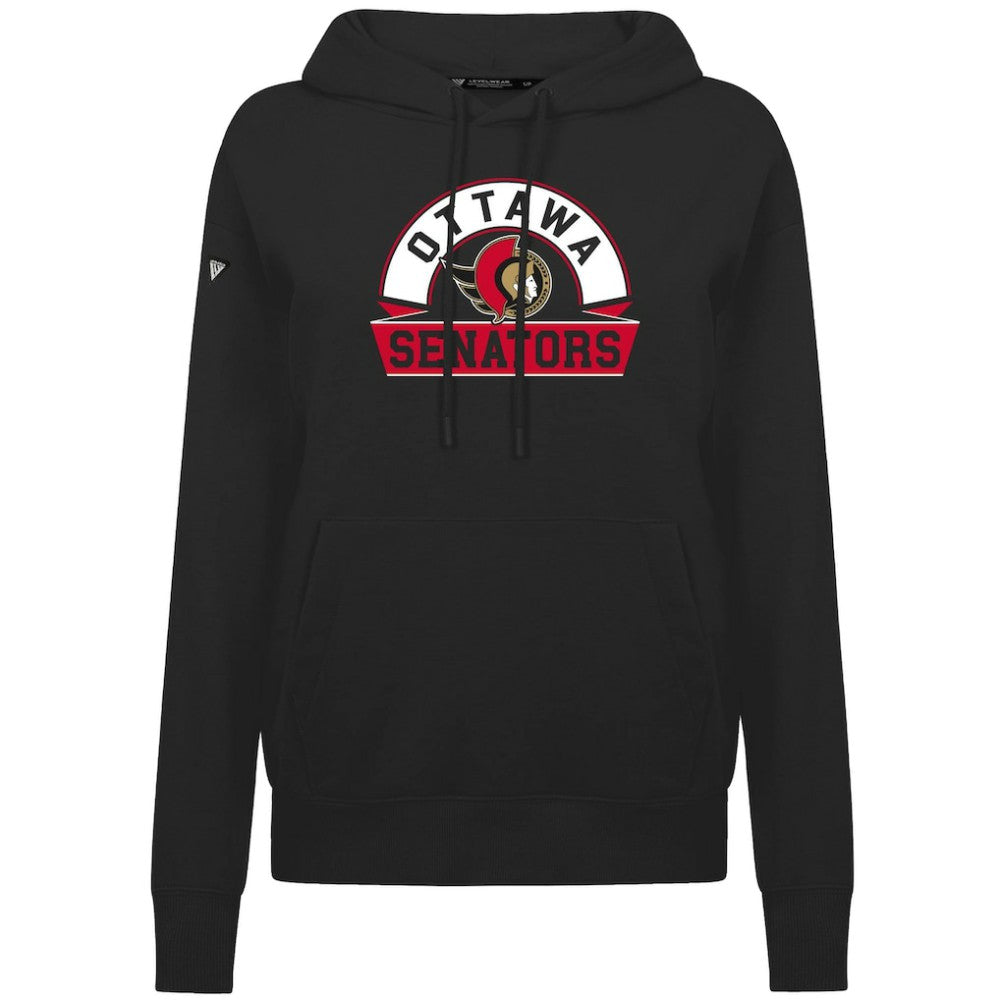 Ottawa Senators Levelwear Women's Adorn Banner Arch Pullover Hoodie Black