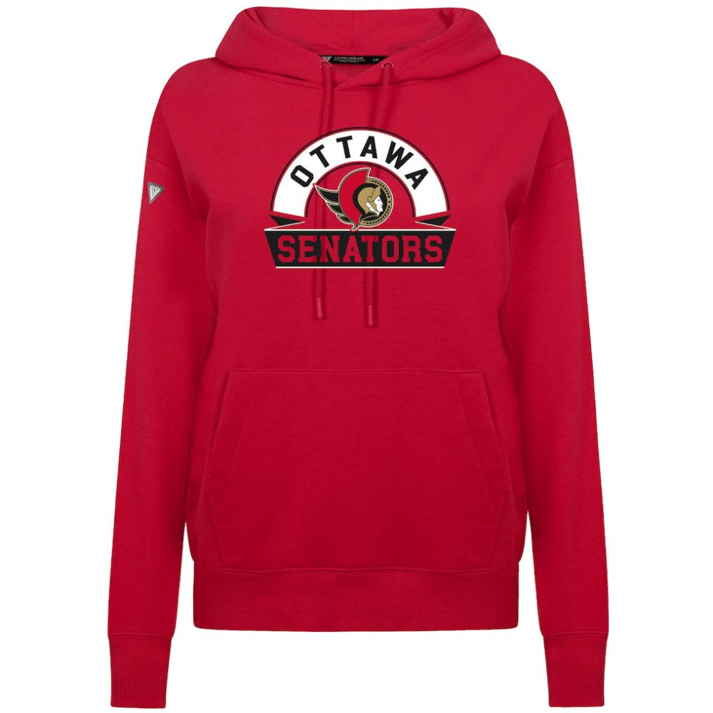 Ottawa Senators Levelwear Women's Adorn Banner Arch Pullover Hoodie Red