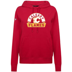 Calgary Flames Levelwear Women's Adorn Banner Arch Pullover Hoodie Red