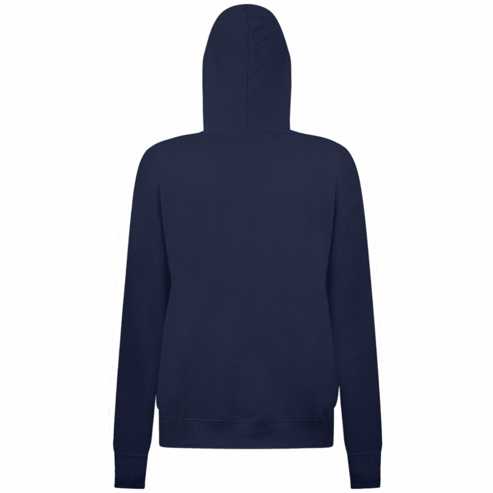 Edmonton Oilers Levelwear Women's Adorn Banner Arch Pullover Hoodie Navy