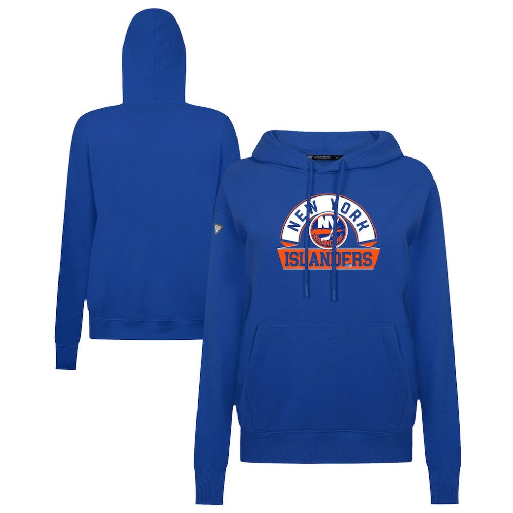 New York Islanders Levelwear Women's Adorn Banner Arch Pullover Hoodie Royal