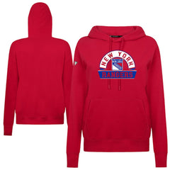 New York Rangers Levelwear Women's Adorn Banner Arch Pullover Hoodie Red