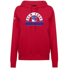 New York Rangers Levelwear Women's Adorn Banner Arch Pullover Hoodie Red