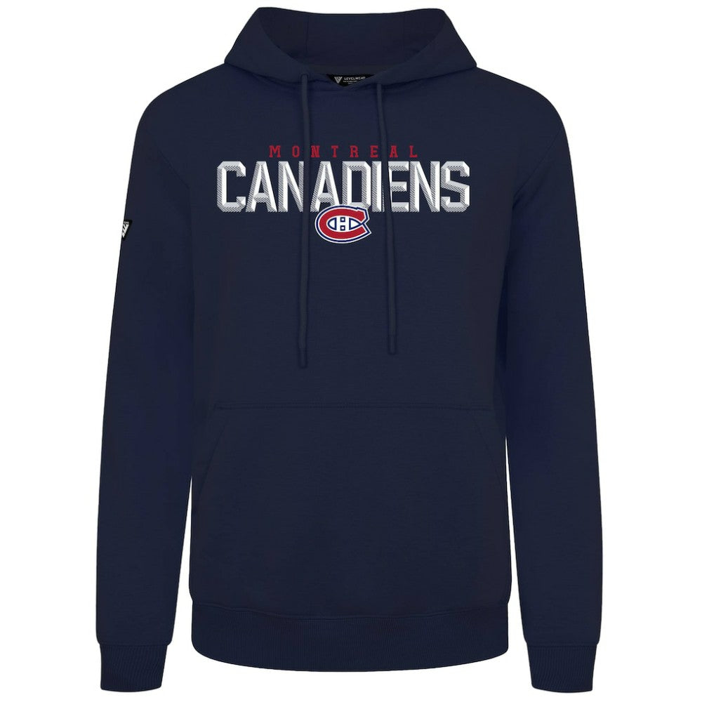 Montreal Canadiens Levelwear Podium Carve Pullover Hoodie Navy