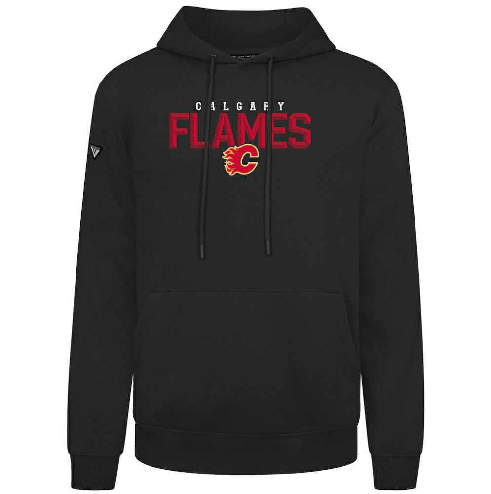Calgary Flames Levelwear Podium Carve Pullover Hoodie Black