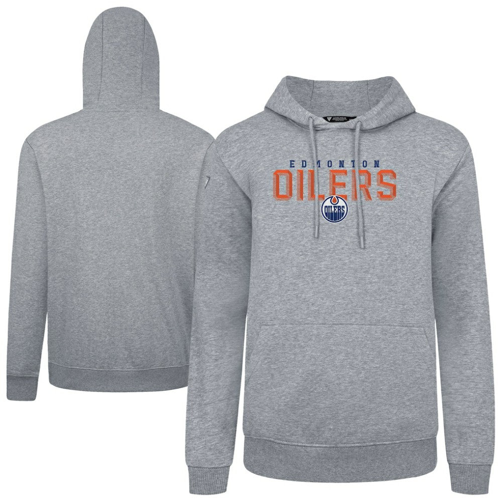 Edmonton Oilers Levelwear Podium Carve Pullover Hoodie Gray