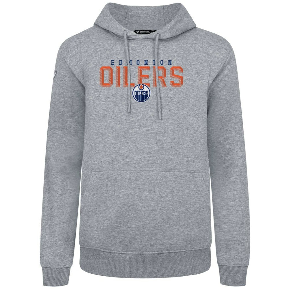 Edmonton Oilers Levelwear Podium Carve Pullover Hoodie Gray