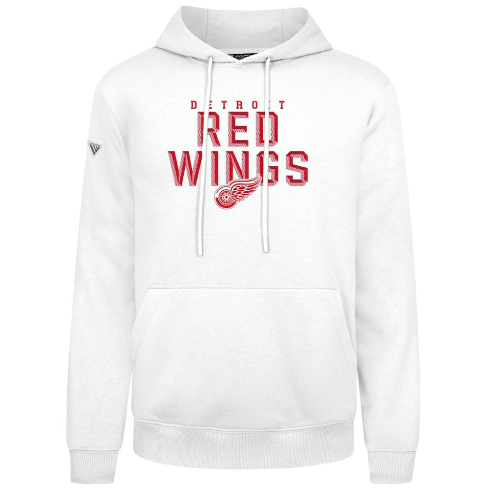 Detroit Red Wings Levelwear Podium Carve Pullover Hoodie White