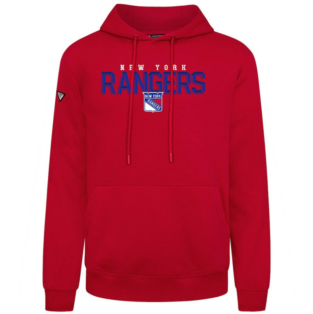 New York Rangers Levelwear Podium Carve Pullover Hoodie Red