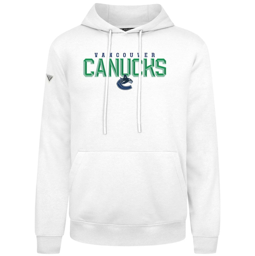 Vancouver Canucks Levelwear Podium Carve Pullover Hoodie White
