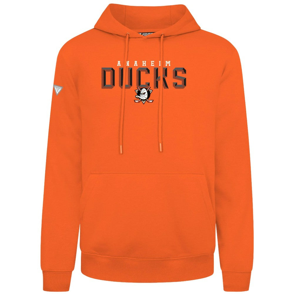 Anaheim Ducks Levelwear Podium Carve Pullover Hoodie Orange