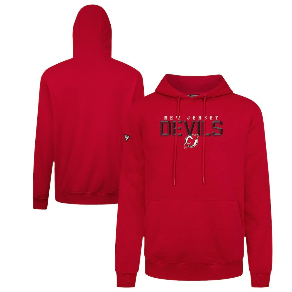 New Jersey Devils Levelwear Podium Carve Pullover Hoodie Red