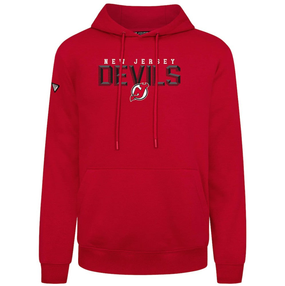 New Jersey Devils Levelwear Podium Carve Pullover Hoodie Red