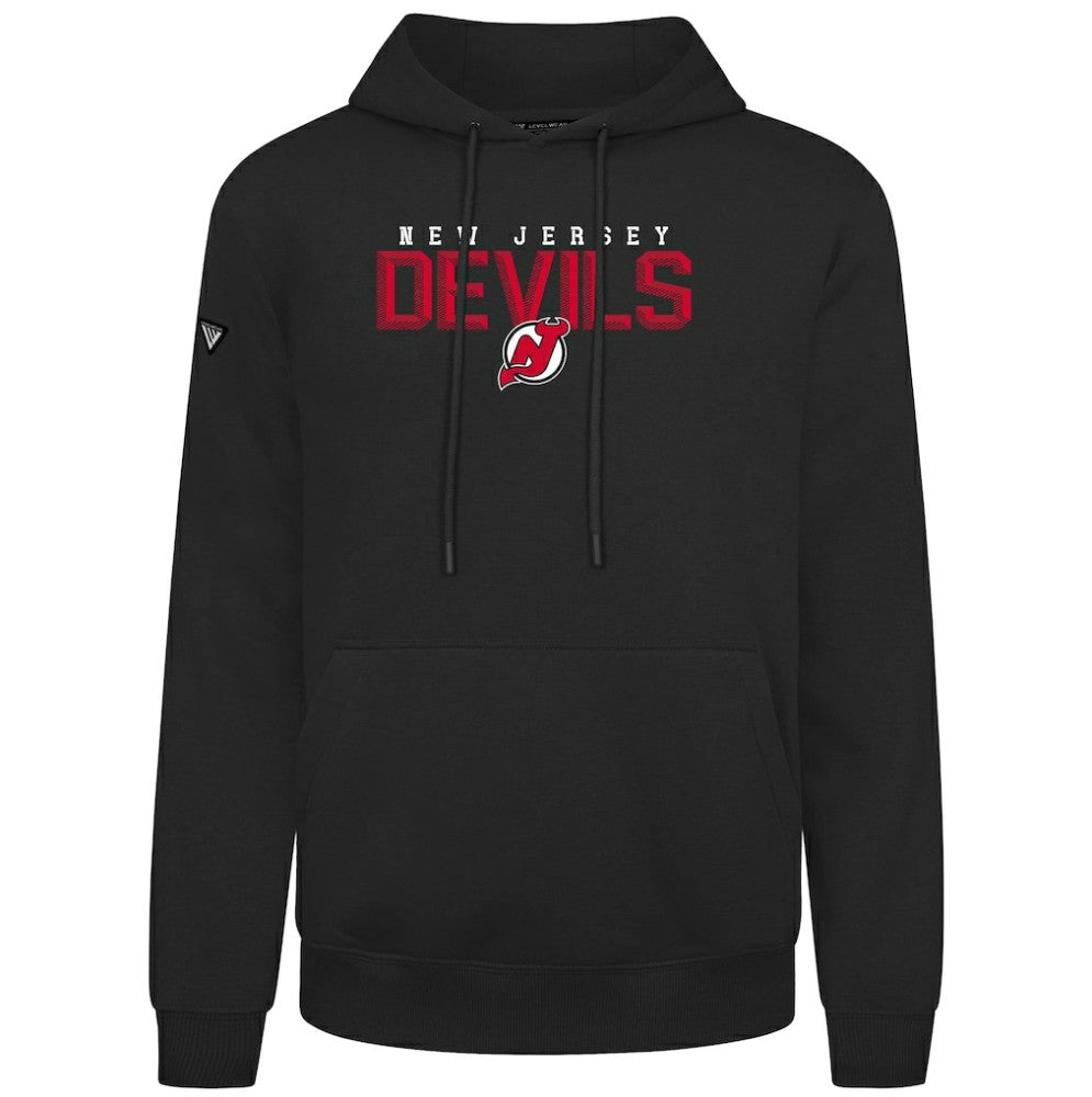 New Jersey Devils Levelwear Podium Carve Pullover Hoodie Black