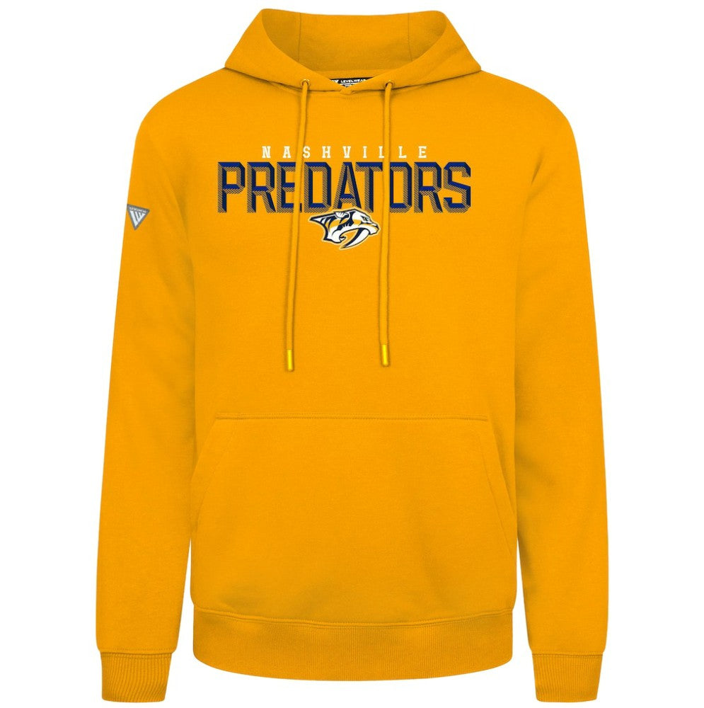 Nashville Predators Levelwear Podium Carve Pullover Hoodie Gold