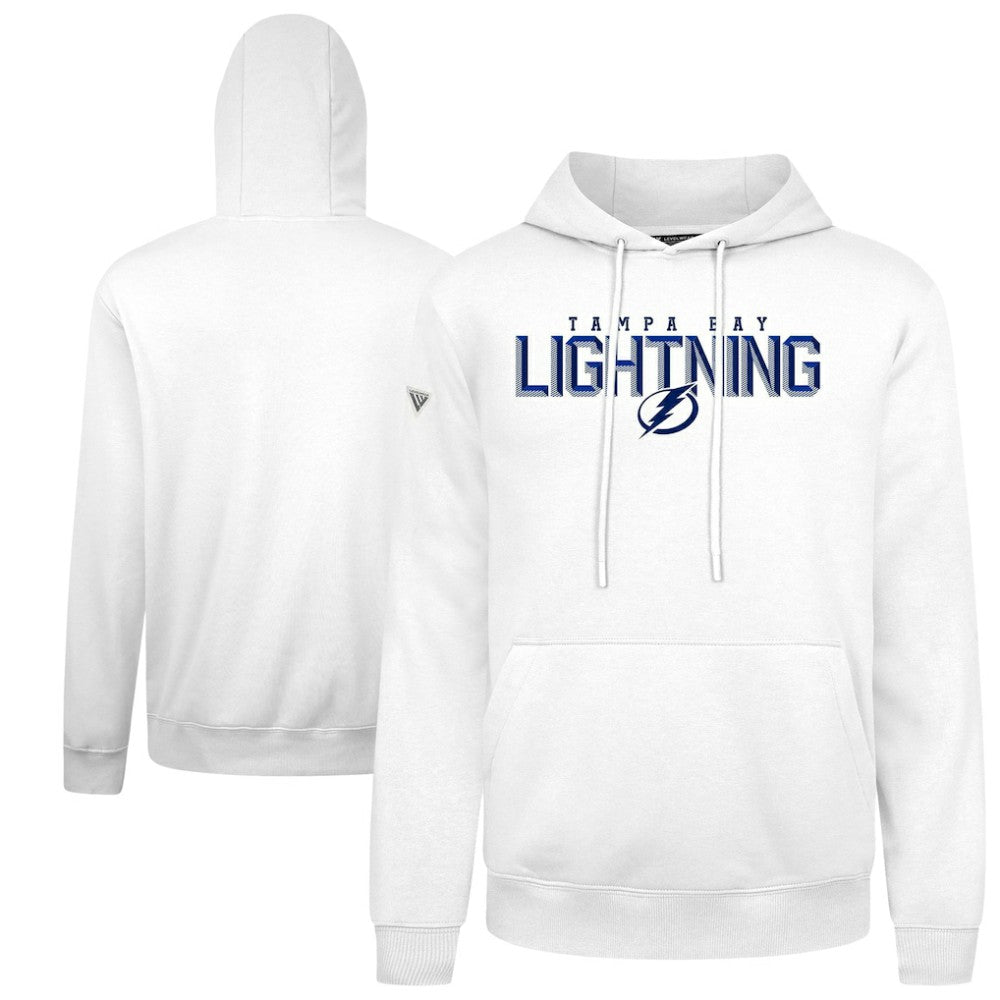Tampa Bay Lightning Levelwear Podium Carve Pullover Hoodie White