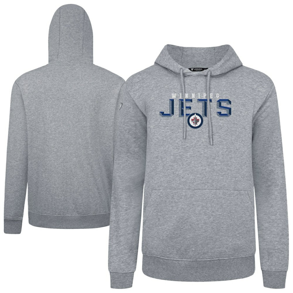 Winnipeg Jets Levelwear Podium Carve Pullover Hoodie Gray