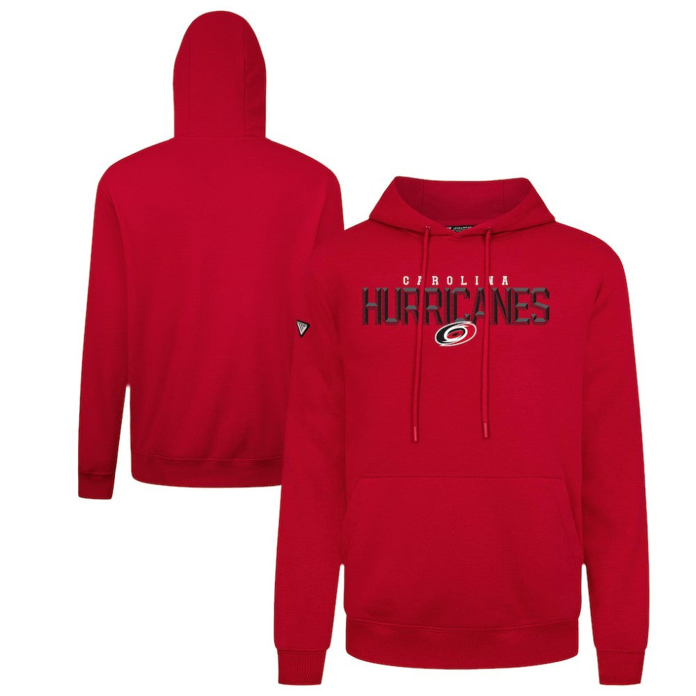 Carolina Hurricanes Levelwear Podium Carve Pullover Hoodie Red