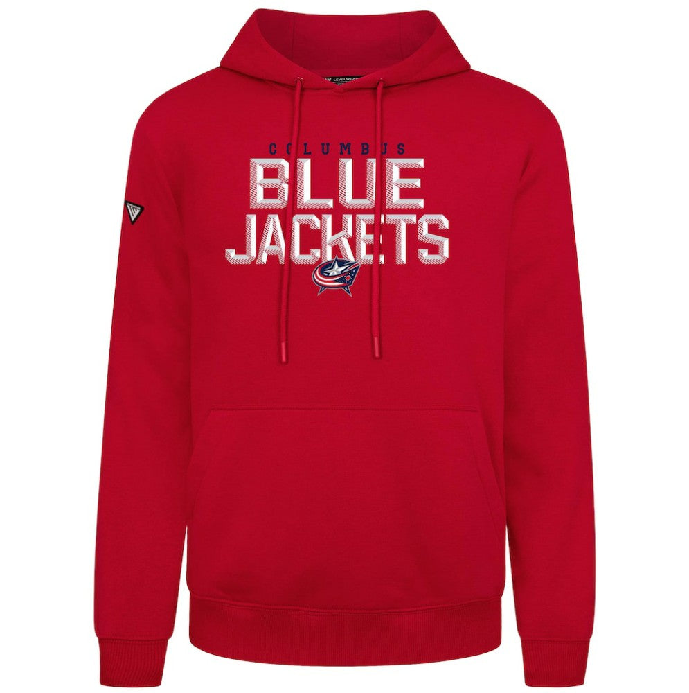 Columbus Blue Jackets Levelwear Podium Carve Pullover Hoodie Red