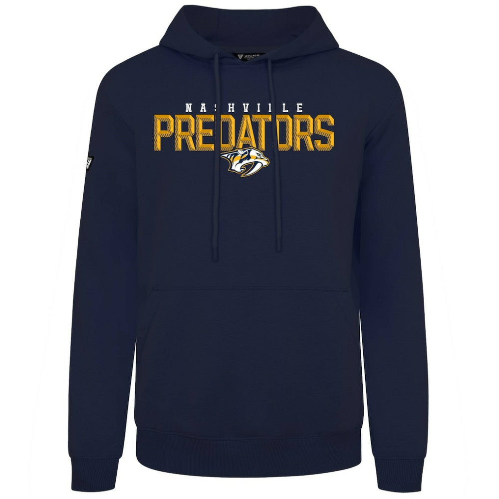 Nashville Predators Levelwear Podium Carve Pullover Hoodie Navy
