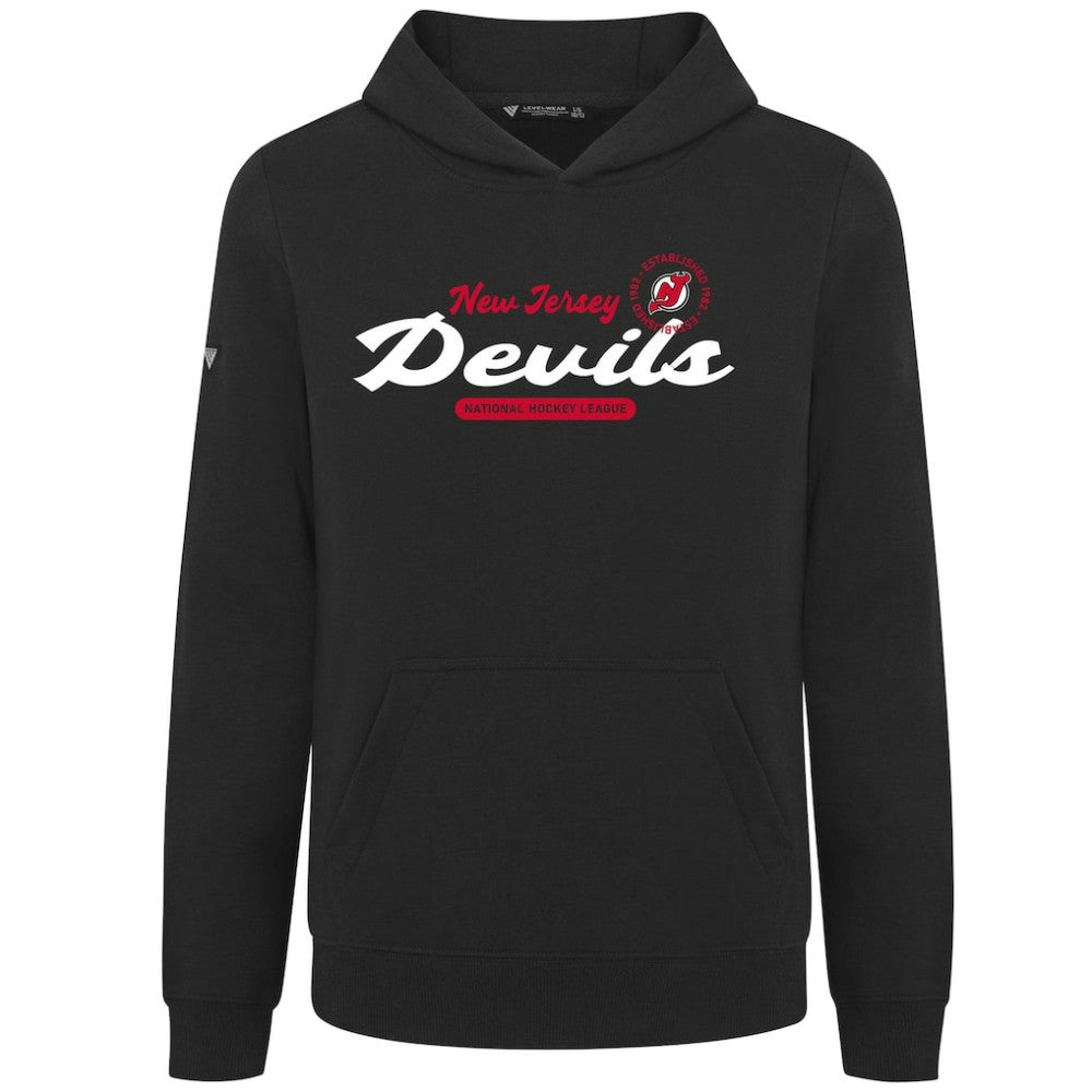 New Jersey Devils Levelwear Youth Podium Monument Pullover Hoodie Black