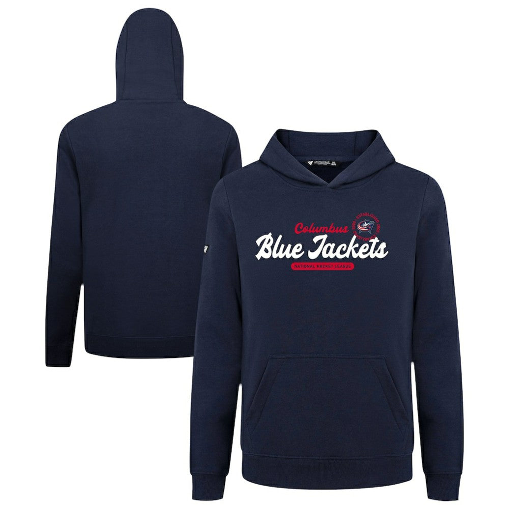 Columbus Blue Jackets Levelwear Youth Podium Monument Pullover Hoodie Navy