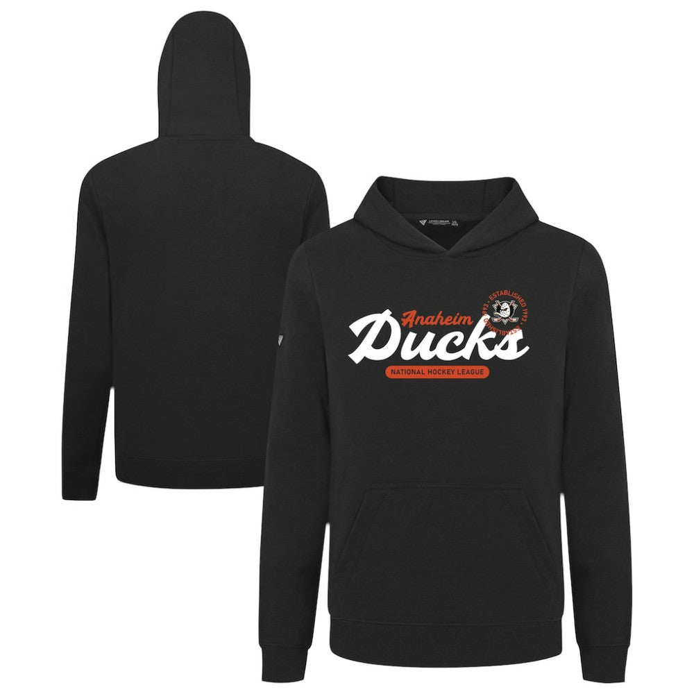 Anaheim Ducks Levelwear Youth Podium Monument Pullover Hoodie Black