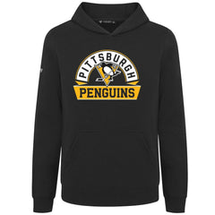 Pittsburgh Penguins Levelwear Youth Podium Banner Arch Pullover Hoodie Black