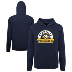 Nashville Predators Levelwear Youth Podium Banner Arch Pullover Hoodie Navy