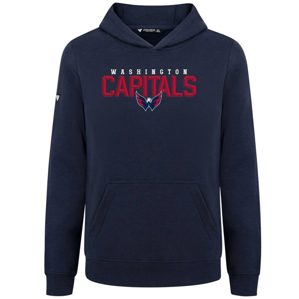 Washington Capitals Levelwear Youth Podium Carve Pullover Hoodie Navy
