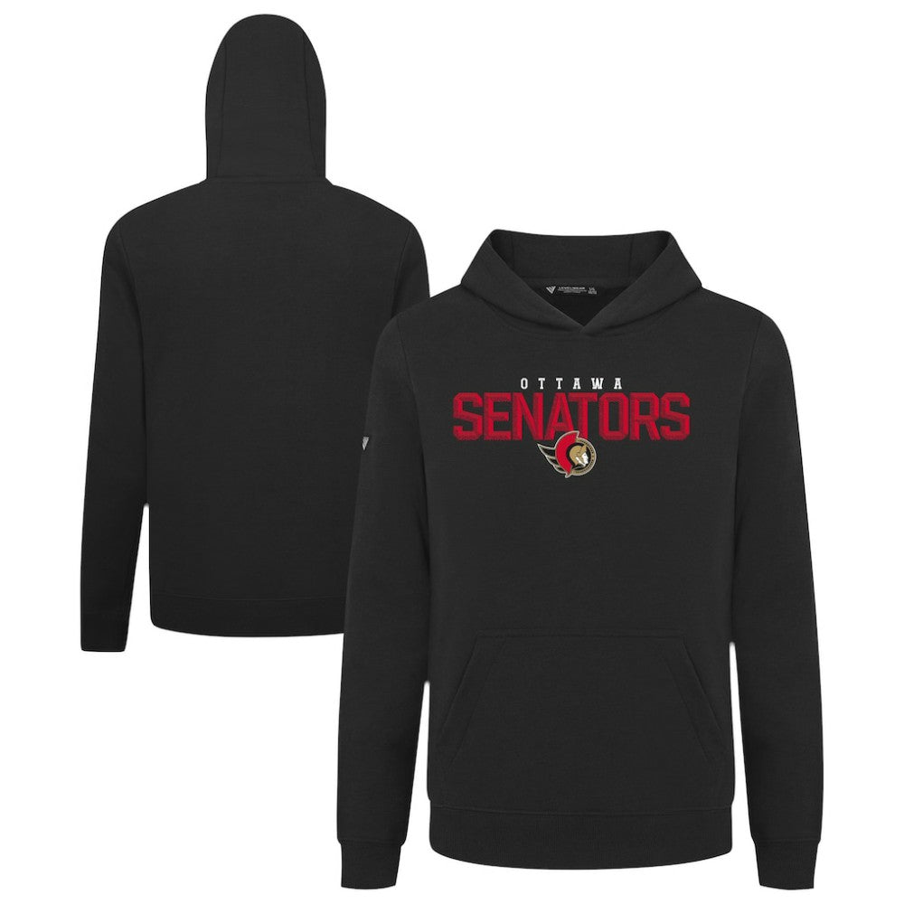 Ottawa Senators Levelwear Youth Podium Carve Pullover Hoodie Black