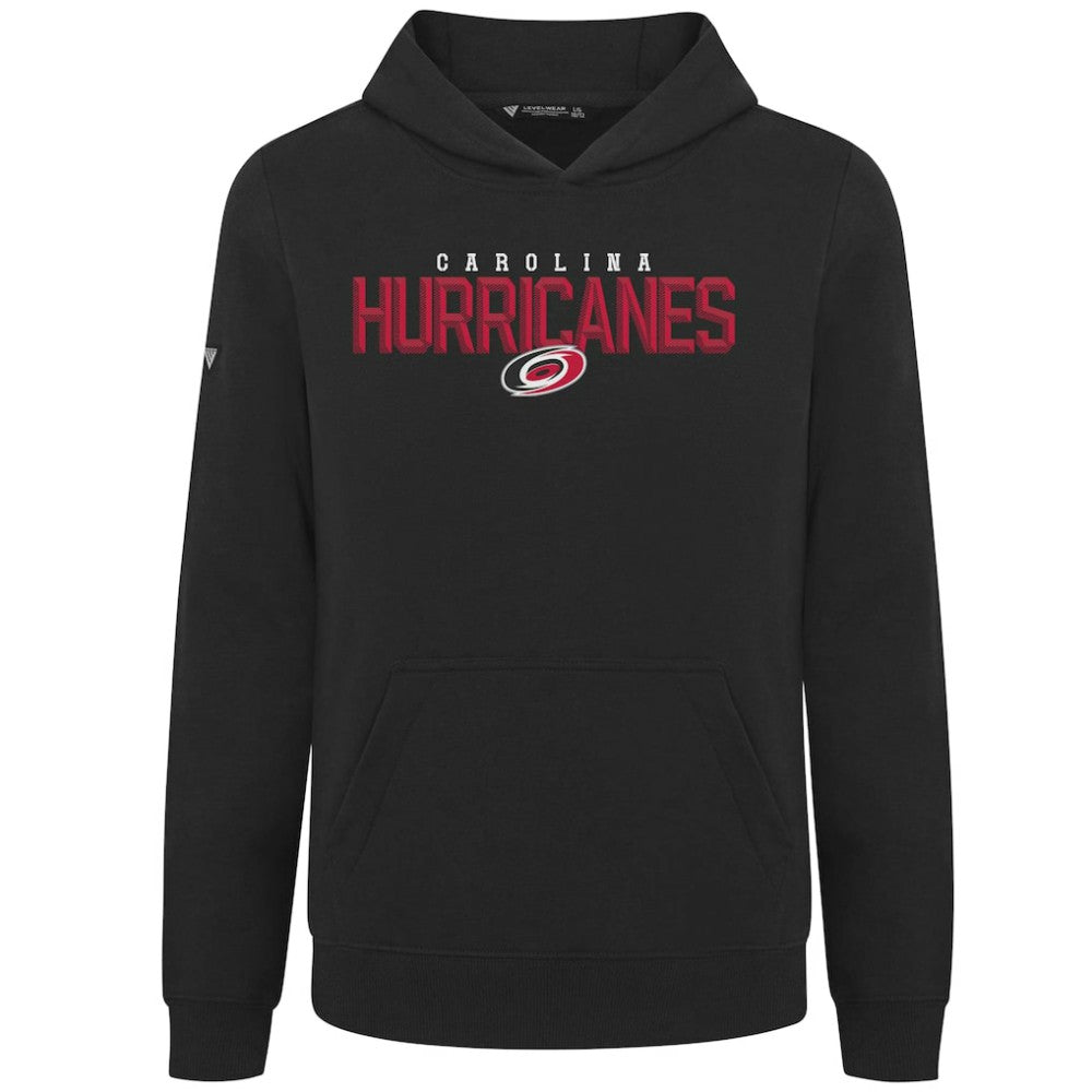 Carolina Hurricanes Levelwear Youth Podium Carve Pullover Hoodie Black