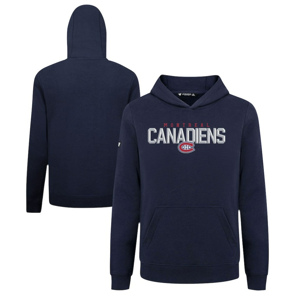 Montreal Canadiens Levelwear Youth Podium Carve Pullover Hoodie Navy