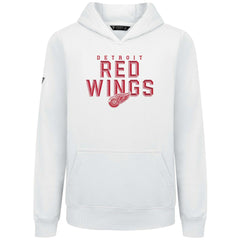 Detroit Red Wings Levelwear Youth Podium Carve Pullover Hoodie White
