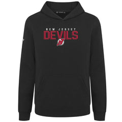 New Jersey Devils Levelwear Youth Podium Carve Pullover Hoodie Black