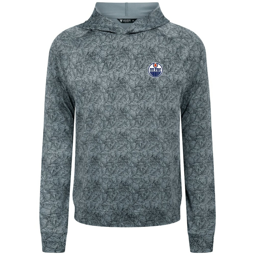 Edmonton Oilers Levelwear Albatross Raglan Pullover Hoodie Gray