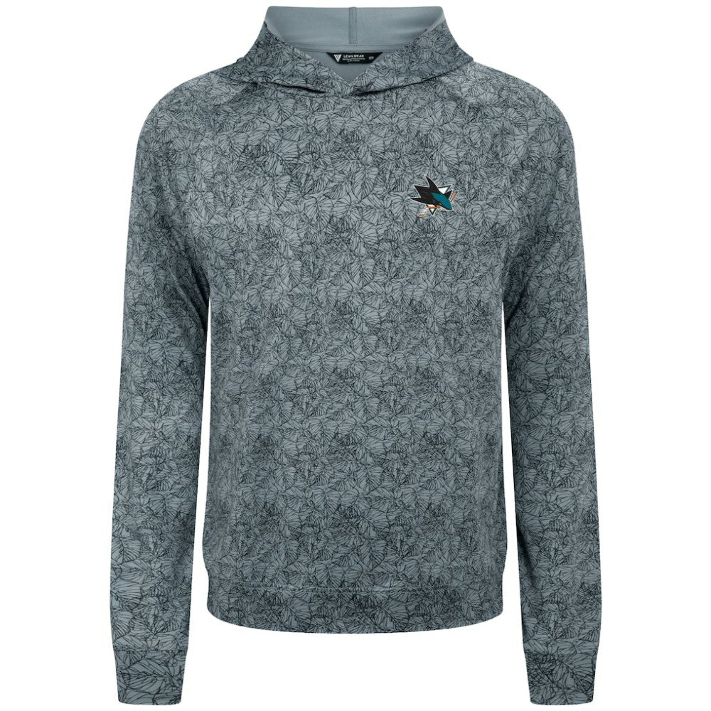 San Jose Sharks Levelwear Albatross Raglan Pullover Hoodie Gray
