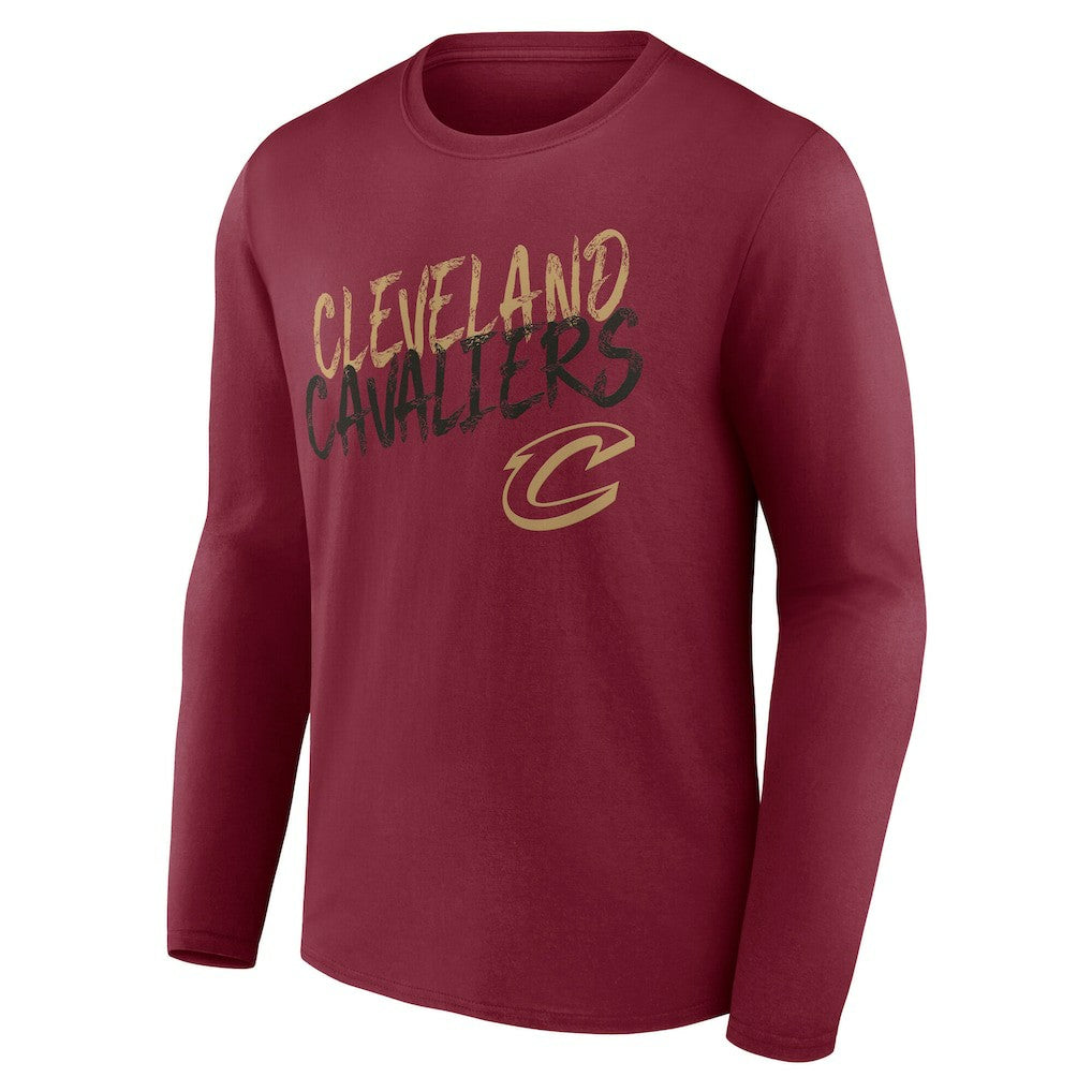 Cleveland Cavaliers Hustle Custom Long Sleeve T-Shirt sale - Wine discount