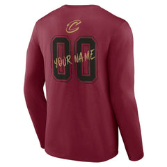 Cleveland Cavaliers Hustle Custom Long Sleeve T-Shirt sale - Wine discount